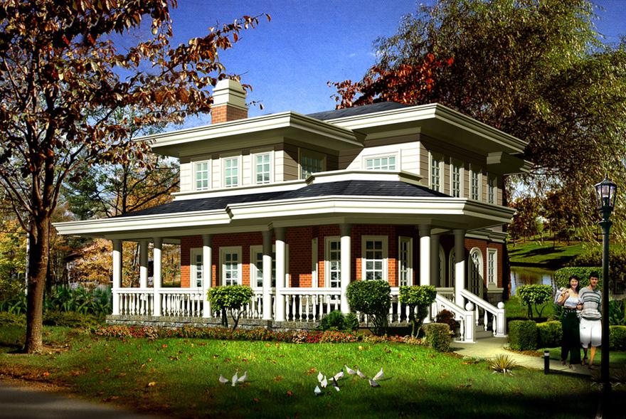 刚买的别墅装修好的效果图